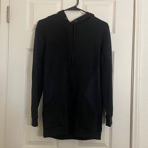 All saints stripe details black oversized hoodie